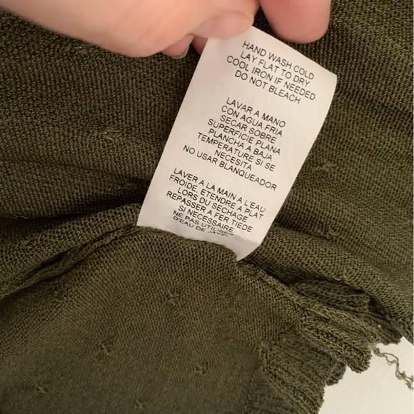 bebe Olive Green Short Sleeve Cardigan - Picture 7 of 10